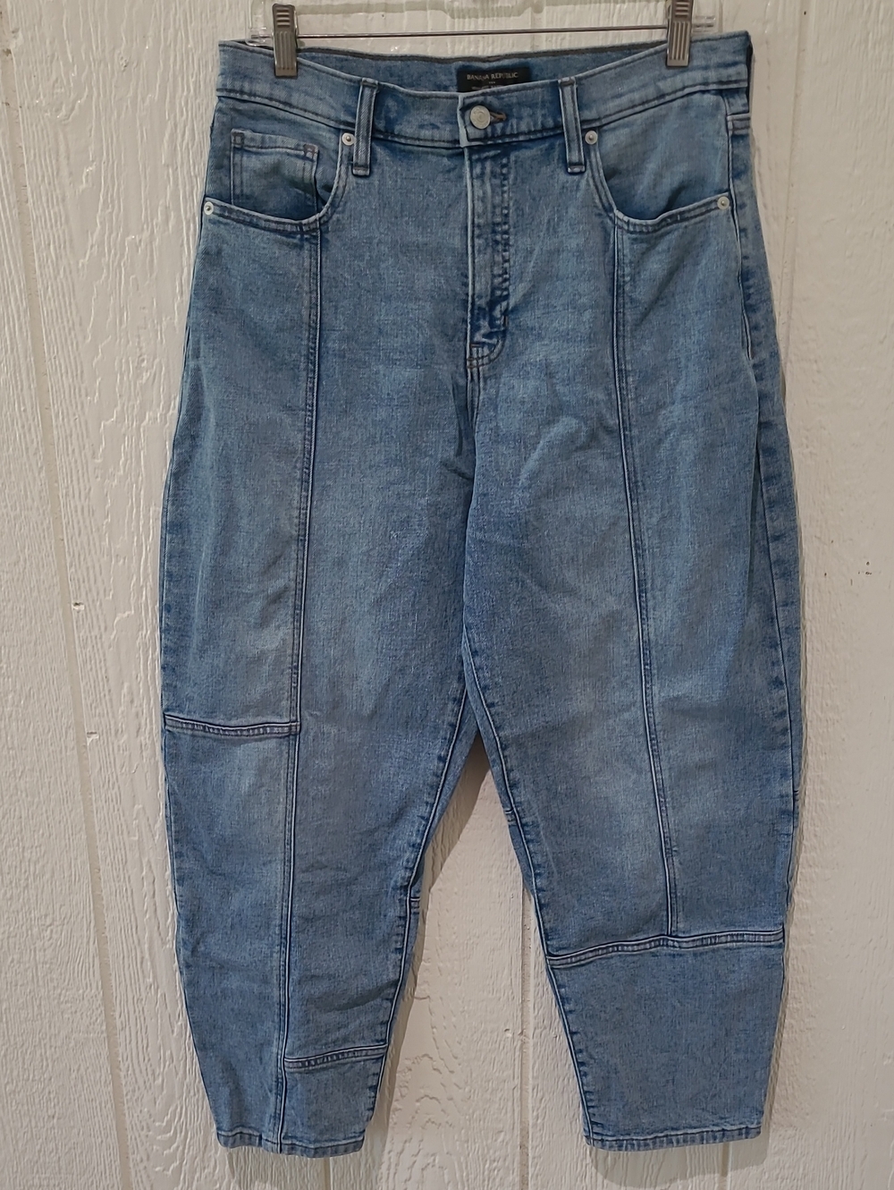 Banana Republic Light Blue High-Rise Barrel Jeans Size 30/10